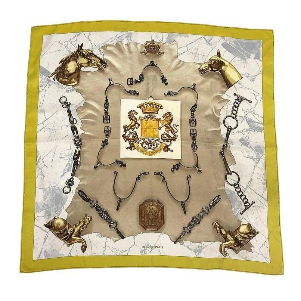 HERMES Carre 70 Scarf/Muffler, PARURES EQUESTRES (Parures Equestres), 2008, Silk